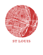Load image into Gallery viewer, St Louis Map Print - City Map Poster