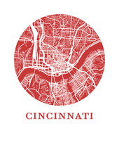Charger l'image dans la galerie, Affiche cartographique de Cincinnati - Style OMap