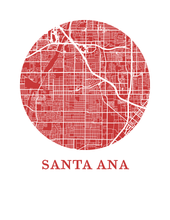 Load image into Gallery viewer, Santa Ana Map Print - City Map Poster
