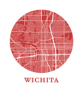 Load image into Gallery viewer, Wichita Map Print - City Map Poster