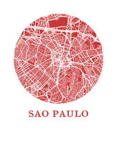 Load image into Gallery viewer, Sao Paulo Map Print - City Map Poster