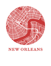 Load image into Gallery viewer, New Orleans Map Print - City Map Poster