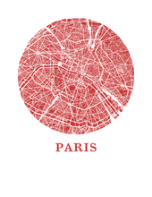 Load image into Gallery viewer, Paris Map Print - City Map Poster