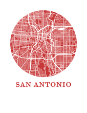Load image into Gallery viewer, San Antonio Map Print - City Map Poster