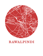 Load image into Gallery viewer, Rawalpindi Map Print - City Map Poster