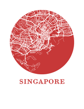 Load image into Gallery viewer, Singapore Map Print - City Map Poster