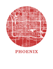 Load image into Gallery viewer, Phoenix Map Print - City Map Poster