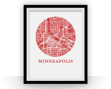 Load image into Gallery viewer, Minneapolis Map Print - City Map Poster