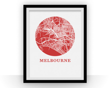 Load image into Gallery viewer, Melbourne Map Print - City Map Poster