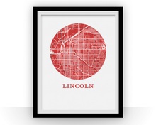 Charger l'image dans la galerie, Lincoln Map Print - City Map Poster