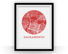Load image into Gallery viewer, Sacramento Map Print - City Map Poster