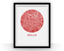 Load image into Gallery viewer, Milan Map Print - City Map Poster