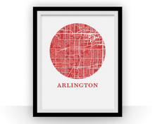 Load image into Gallery viewer, Arlington Texas Map Print - City Map Poster