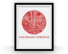 Load image into Gallery viewer, Colorado Springs Map Print - City Map Poster