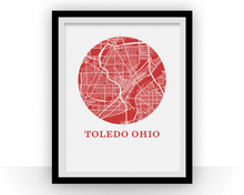 Load image into Gallery viewer, Toledo Ohio Map Print - City Map Poster