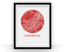 Load image into Gallery viewer, Riverside Map Print - City Map Poster