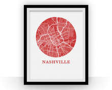 Load image into Gallery viewer, Nashville Map Print - City Map Poster