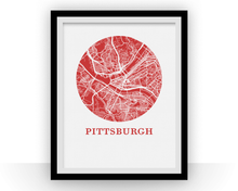Load image into Gallery viewer, Pittsburgh Map Print - City Map Poster