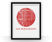 Load image into Gallery viewer, San Bernardino Map Print - City Map Poster