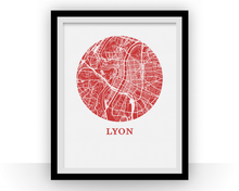 Load image into Gallery viewer, Lyon Map Print - City Map Poster