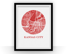 Load image into Gallery viewer, Kansas City Map Print - City Map Poster