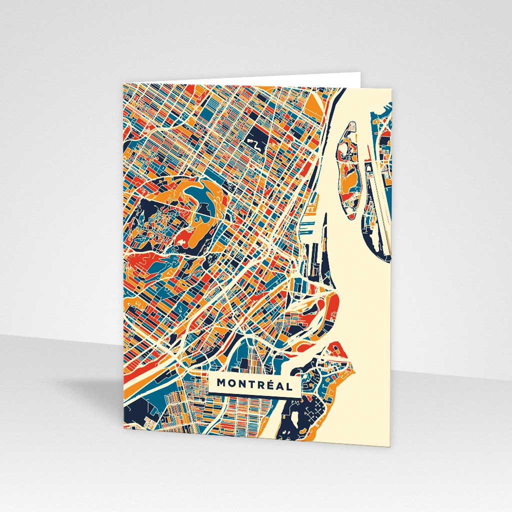 Carte de souhait géograhique Chroma - Montréal