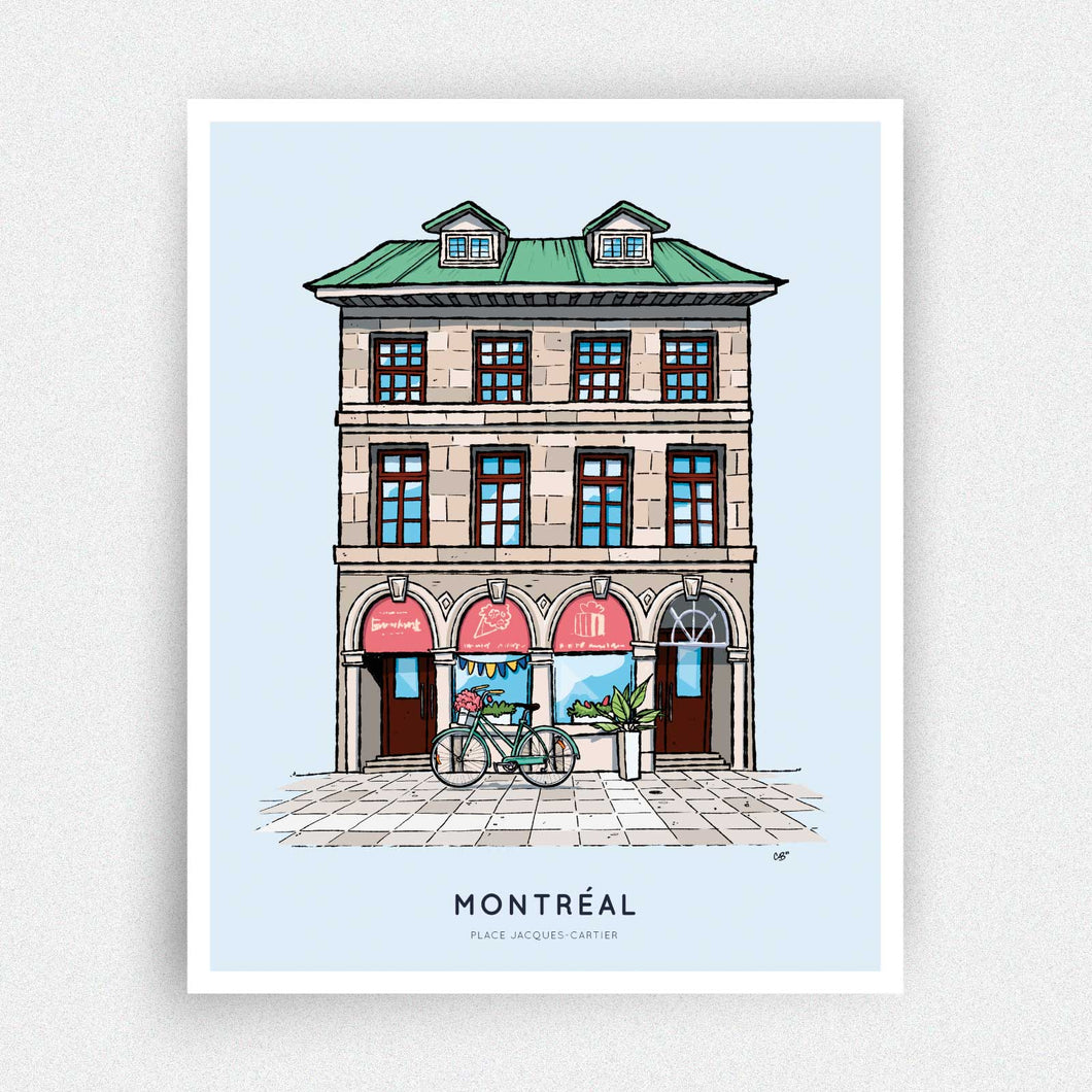 Affiche Façade - Place Jacques-Cartier à Montréal