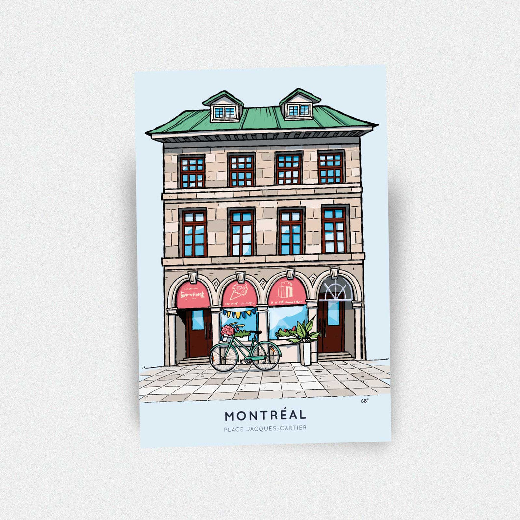 Place Jacques Cartier Facade Postcard - Montréal