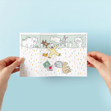 Charger l&#39;image dans la galerie, Carte de souhait à déplier - Bébé et parents

