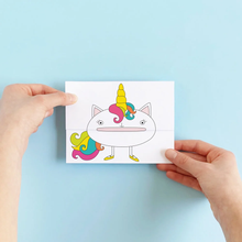 Charger l&#39;image dans la galerie, Carte de souhait à déplier - Licorne

