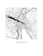 Load image into Gallery viewer, Zurich Map Print
