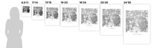 Load image into Gallery viewer, Tehran Map Black and White Print - iran Black and White Map Print
