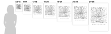 Load image into Gallery viewer, Winston-Salem Map Black and White Print - North Carolina Black and White Map Print
