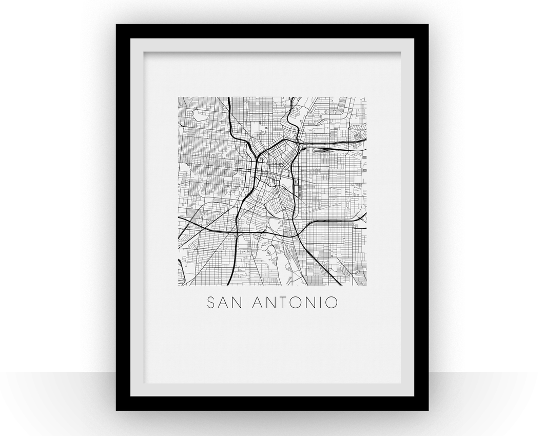 San Antonio Map Print