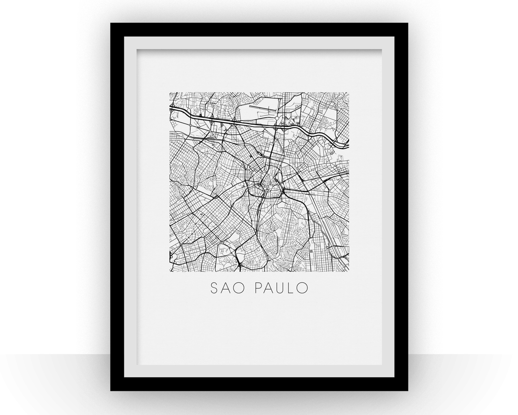 Sao Paulo Map Print