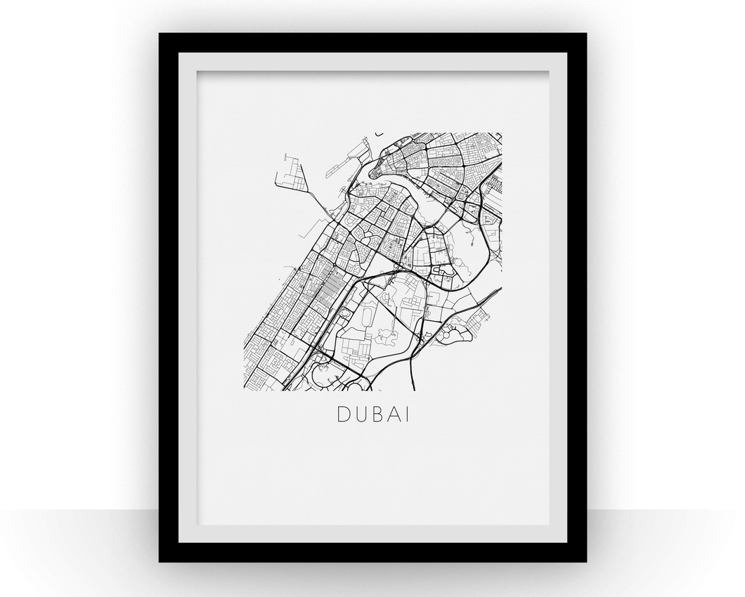 Dubai Map Print