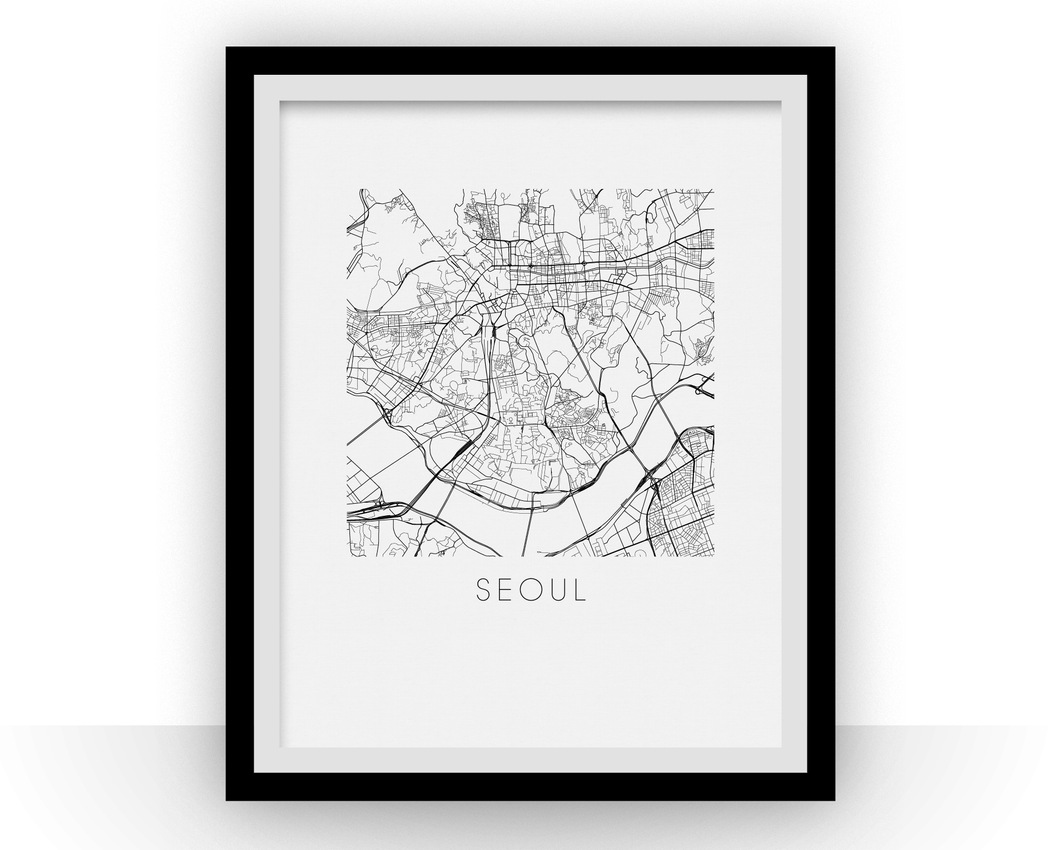 Seoul Map Print