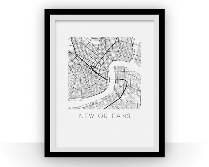 New Orleans Map Print