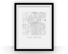 Charger l&#39;image dans la galerie, Fort Wayne Map Print
