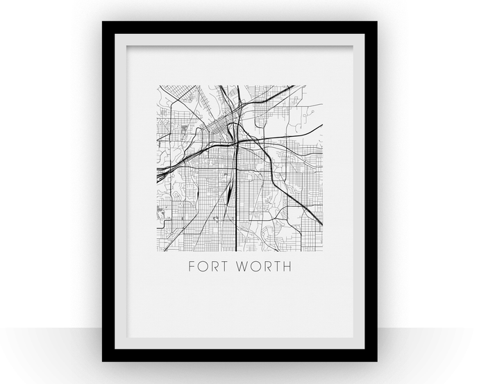 Fort Worth Map Print