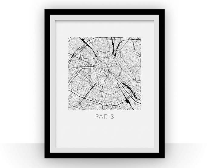 Paris Map Print