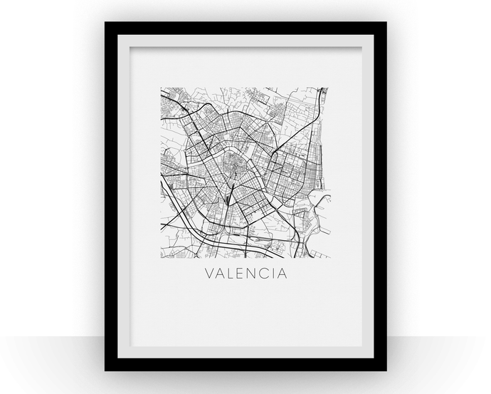 Valencia Map Print