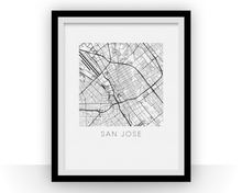 Charger l&#39;image dans la galerie, San Jose Map Print
