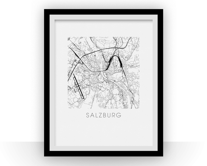 Salzburg Map Print