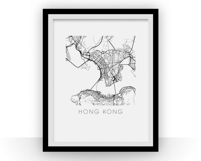 Hong Kong Map Print