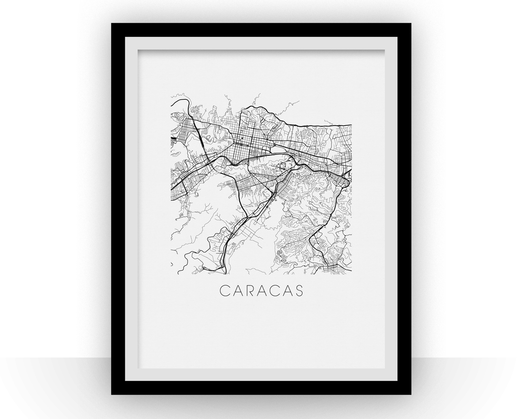 Caracas Map Print