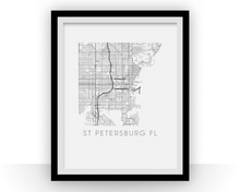 Charger l&#39;image dans la galerie, St Petersburg Florida Map Print
