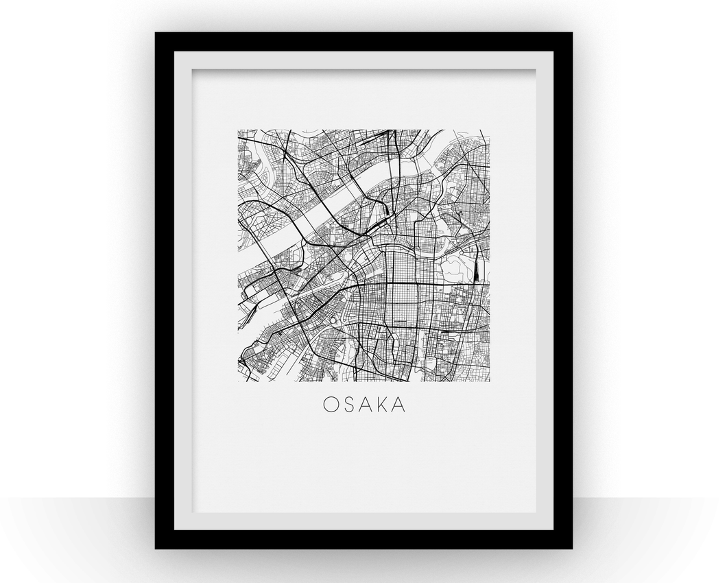 Osaka Map Print