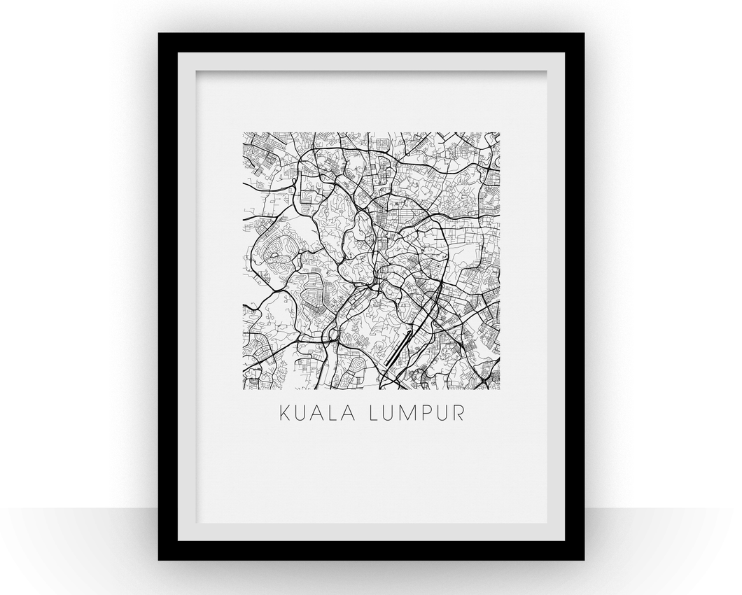 Kuala Lumpur Map Print