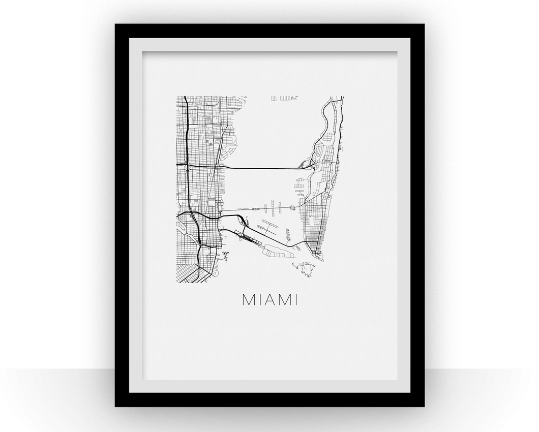 Miami Map Print